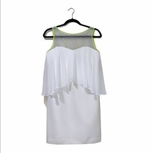 Vince Camuto peplum white dress in size 8